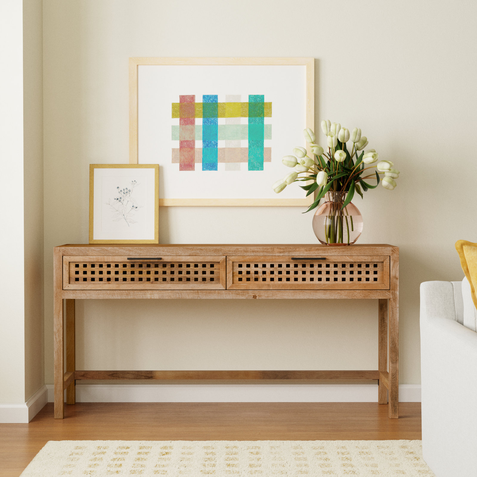 60'' Solid Wood Console Table