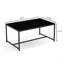 Table basse en verre noir, petite table basse, canapé en verre avec pieds en métal-1648618249