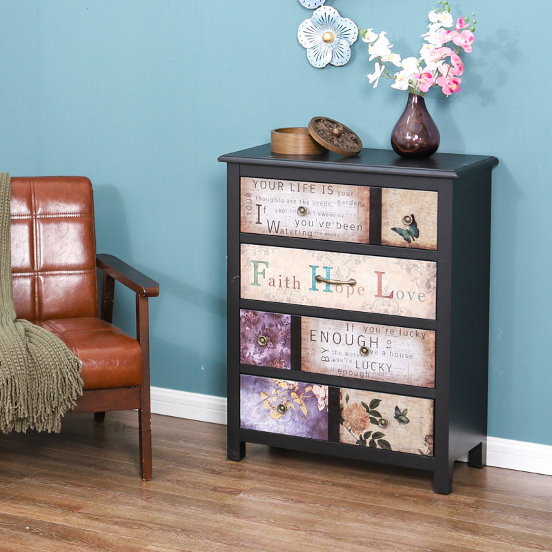Commode décorative 4 tiroirs