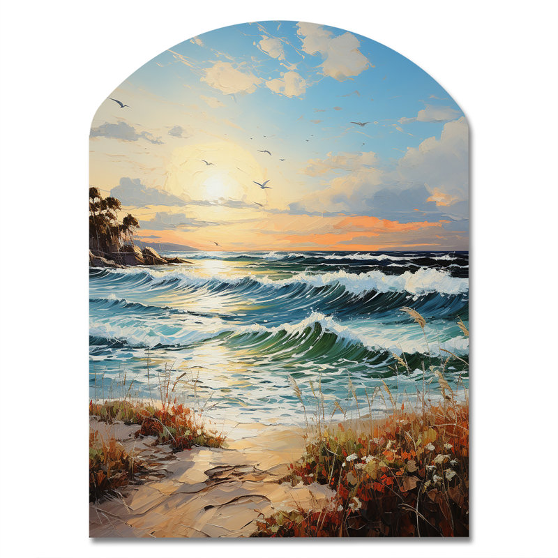 «Manrique Beach Sand Euphoria III», reproduction de sculpture murale en métal, H 34 po x l 25 po