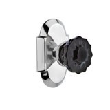 Cottage Plate with Crystal Black Door Knob