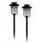 Black Low Voltage Solar Powered Integrated LED Pathway Light Pack