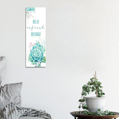 Relax Recharge I by Kimberly Allen - Wrapped Canvas Panoramic Print