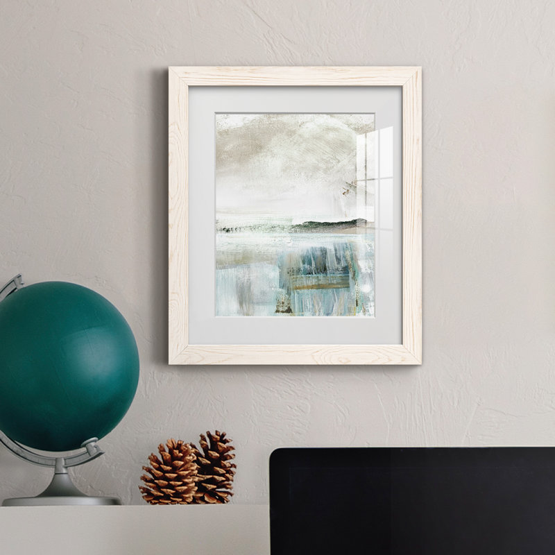 Summer Teal II - peinture encadrée, H 24 po x l 18 po x P 1,5 po, Cadre blanc