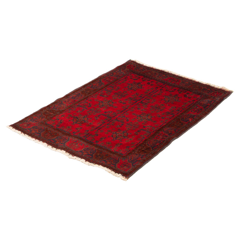 Tapis unique en laine noué à la main 3 pi 6 po x 4 pi 11 po nouvel âge Haussman