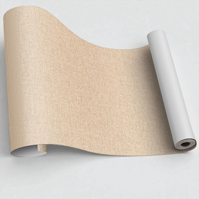 Ruban de réparation de lin 16 x 90 pouces, patchs de tissu auto-adhésif, ensemble de ruban de lin, ruban de réparation de tissu pour canapés de canapé, têtes de lit, chaises, coussins, rideaux, couches - beige foncé