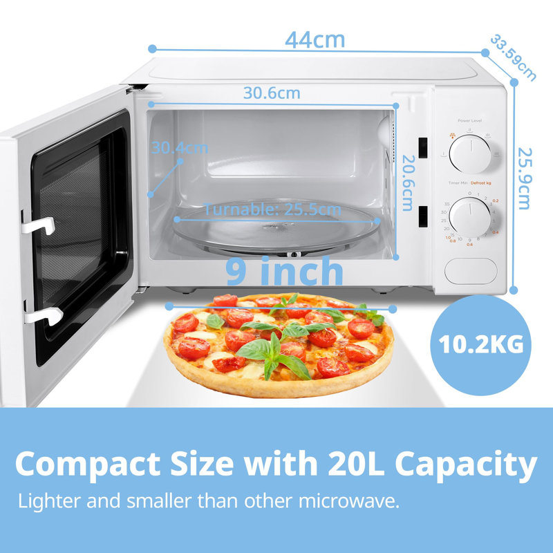 Ebern Designs 44cm 20m³ L Countertop Microwave, White