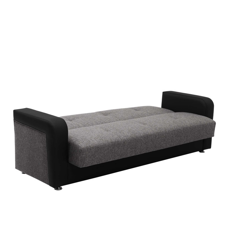 27.6'' Upholstered Convertible Sofa, Gray Chenile