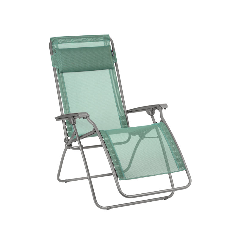 Chlorophyll Green Mesh Zero Gravity Reclining Lounger with Arms