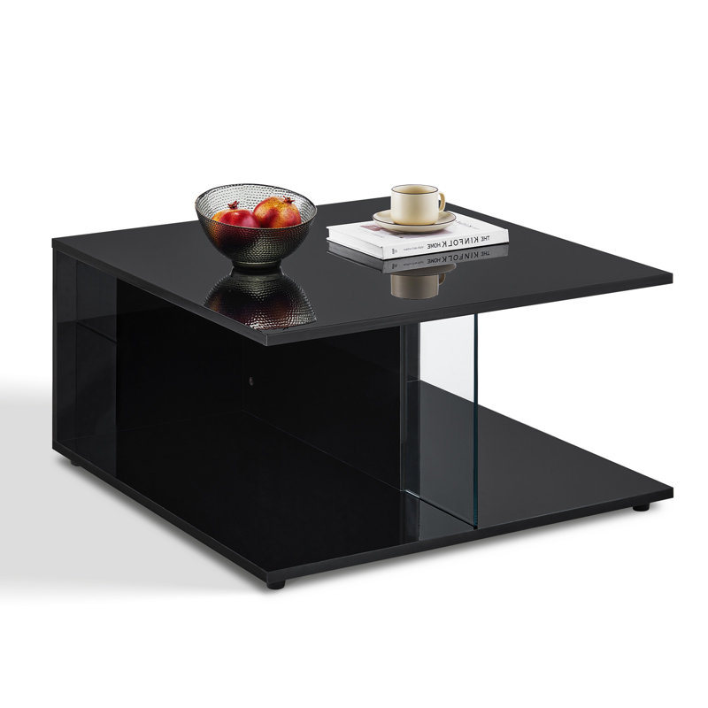 Coffee Table with Storage, Black