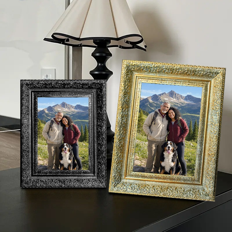 Cadre photo doré antique 1PC pour photos et portrait 5 po x 7 po