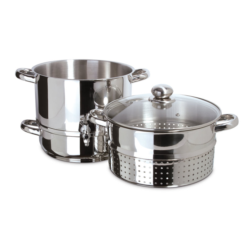 Extracteur de jus de vapeur en acier inoxydable avec cuisine euro