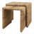 Kanza Abaca Rectangular Nesting Side Table Set Of 2, Natural