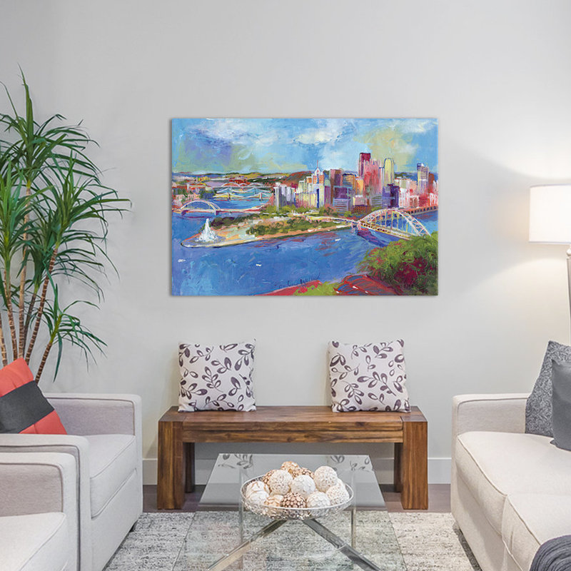 Pittsburgh, reproduction d’art sur toile tendue, H 12 po x l 18 po x P 1,5 po