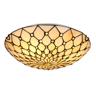 Plafonnier encastré 3 lumières 16 po Tiffany