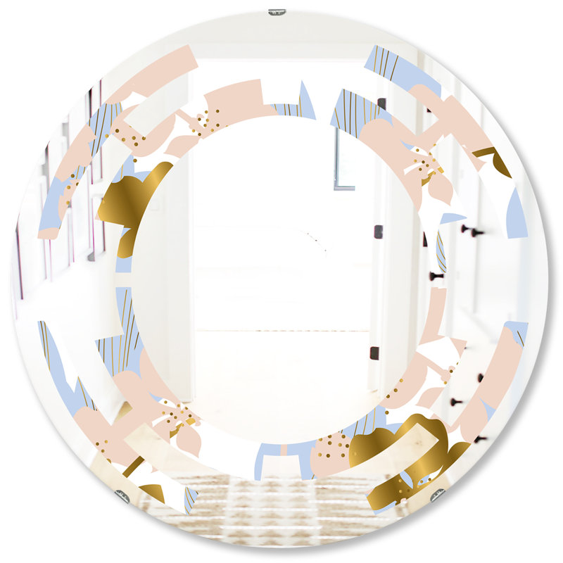 Miroir mural Space Coastal, 23,6 po x 23,6 po, Feuillage XV