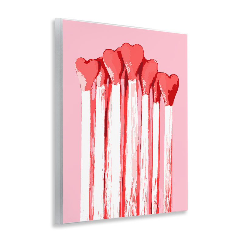 Plaque murale rose pastel en forme de cœur, par Lil 'Rue