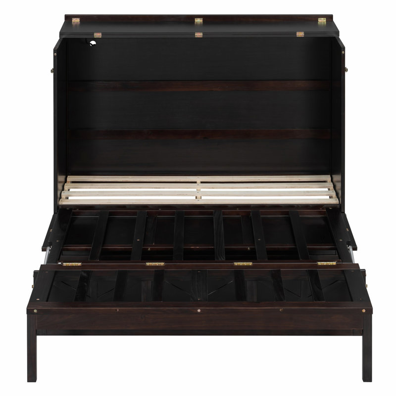 Lit escamotable avec un grand tiroir, Espresso