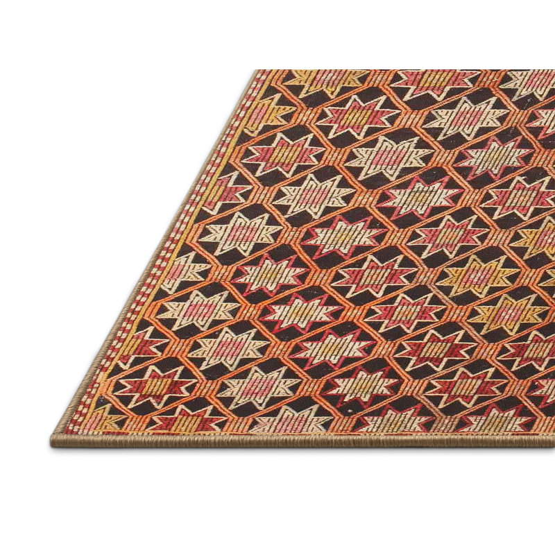 Tapis brun contemporain, Rectangle 4 pi x 6 pi