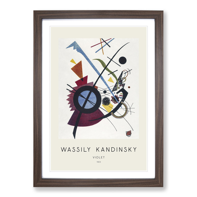Violet by Wassily Kandinsky - Framed Print, Walnut, 36cm H x 27cm W x 2cm D