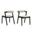 Ensemble de 2 chaises de salle à manger revêtues de noir Needham-969921531