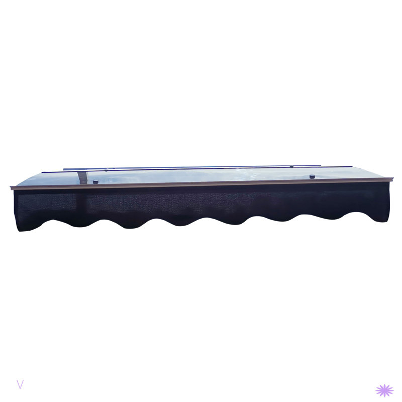 Window Awnings Door Entrance Canopy, Aluminum Alloy Bracket, 0.137 Inch Thick Crystal Solid Polycarbonate Sheet With Valance For Wooden Wall House