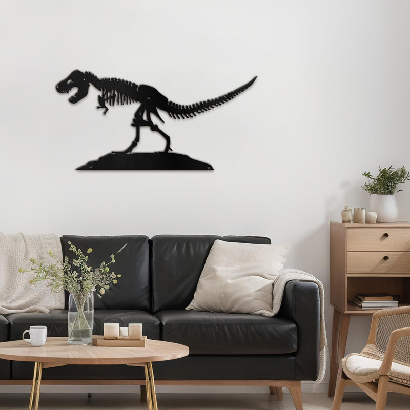 Décoration murale en métal, H 10 po x l 30 po x P 0,05 po, Noir