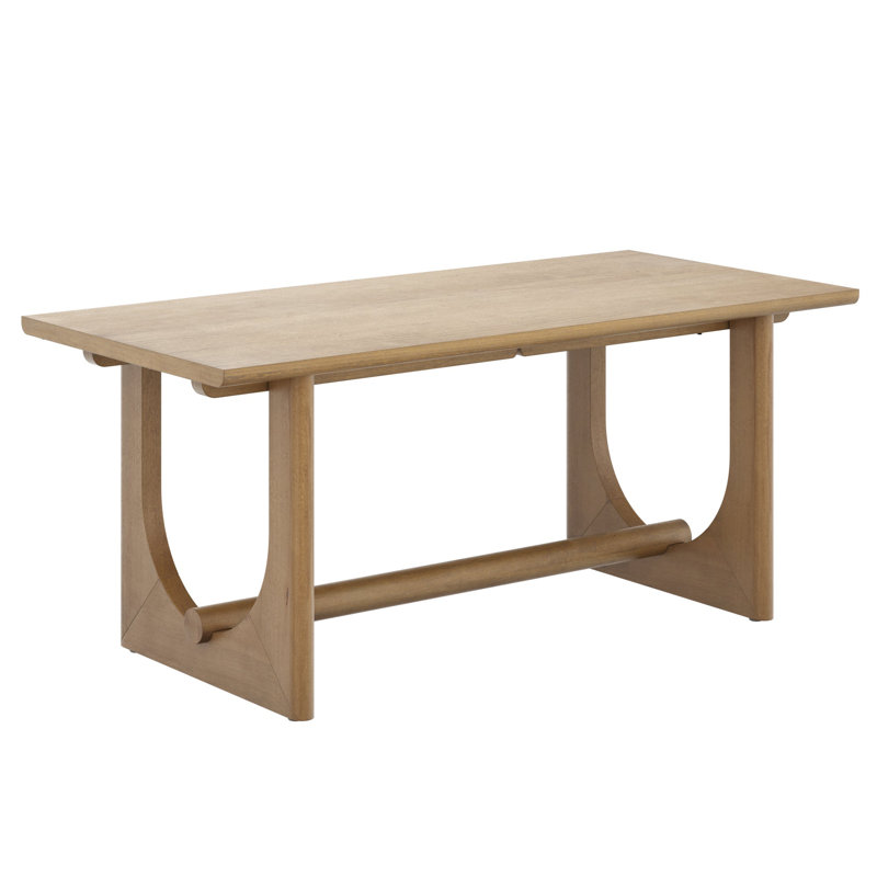 Mid-Century Modern Solid Wood Dining Table For 6