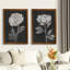 «Black and White Flowers III», ensemble de 2 reproductions d'art encadrées-1201688119-1201688076-1201688079