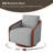 Upholstered Farmhouse Edging Swivel Barrel Chair With Toss Pillows-692758028