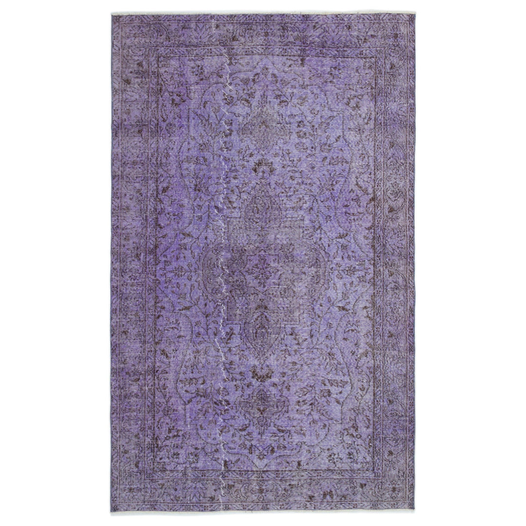 Atina Purple Vintage Wool Handmade Area Rug