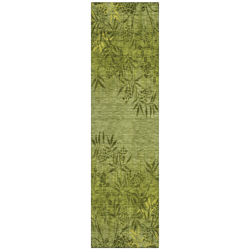 Azania Washable Floral Indoor / Outdoor Rug, Runner 2'3" x 7'6"