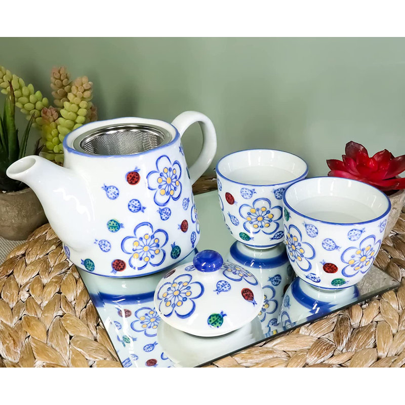 Red Barrel Studio® 18oz. Floral Teapot Set