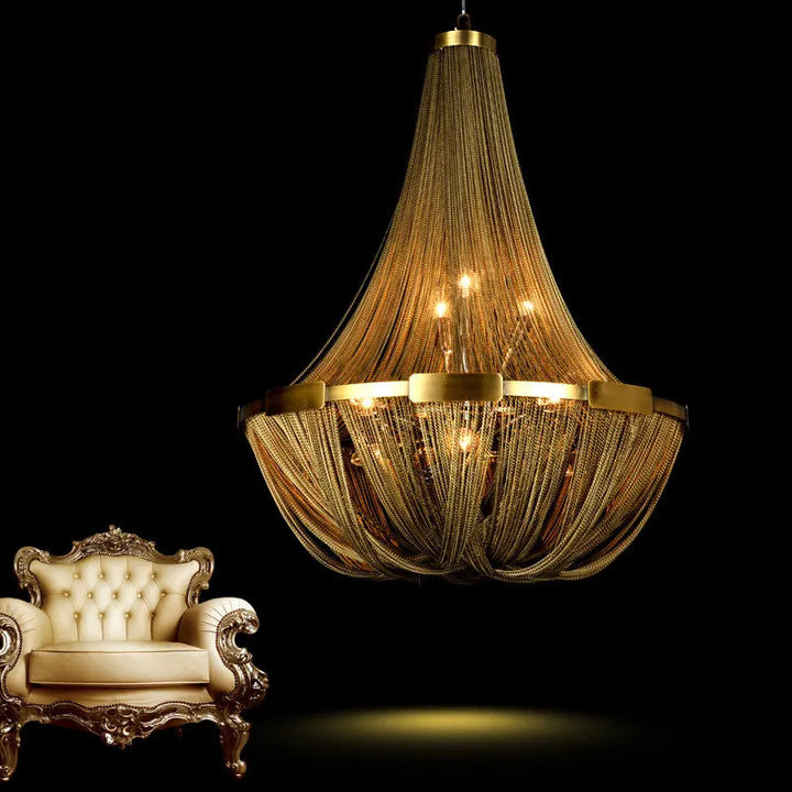 Loft LED Chandelier, 70cm H x 50cm W x 80cm D, Silver