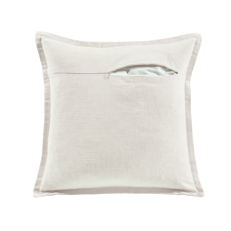 Reyna Let's Stay Home Square Cotton Pillow Cover