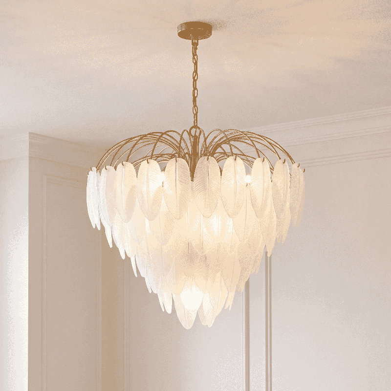 Boa 9-Light Chandelier in Warm Brass by Breegan Jane, 6 Lights