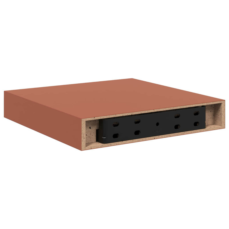 Floating Shelf, Red, 4cm H x 23cm W x 23.5cm D