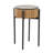 Wooden Handmade Slatted End Table With Black Legs-1722423393