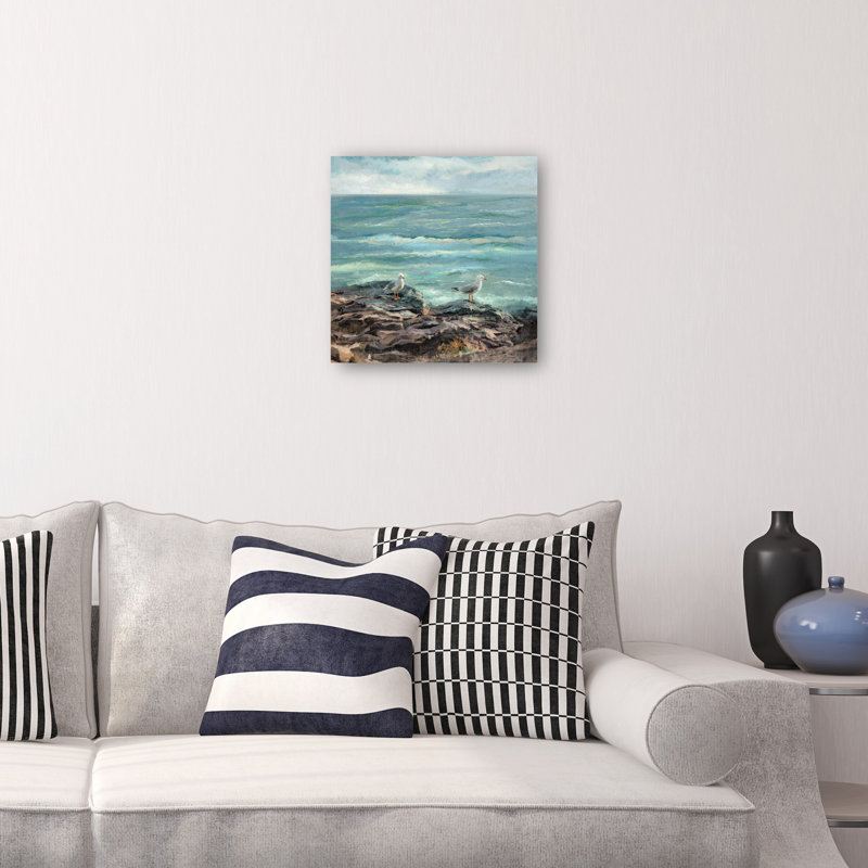 Reproduction d'art sur toile "Coastal Duet" par Studio Arts, H 12 po x l 12 po x P 1,5 po, Toile tendue