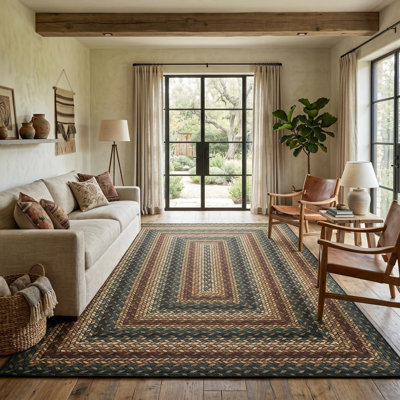 Tapis d'extérieur antidérapant et lavable pour patio Tapis de jute ultra facile