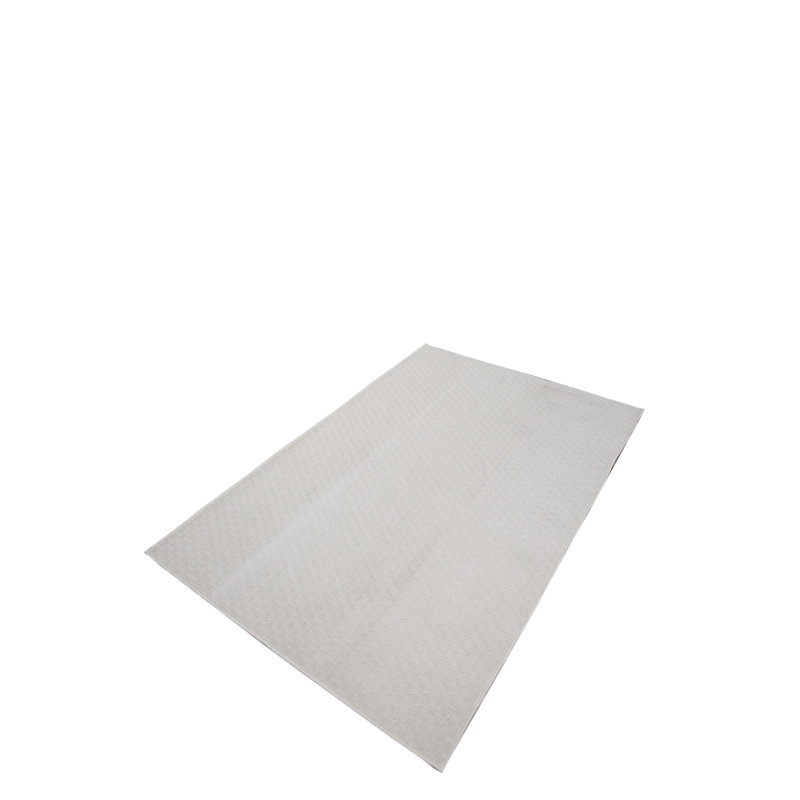 Ensemble de tapis géométriques touffetés géométriques ivoire, Rond 1 pi 6 po