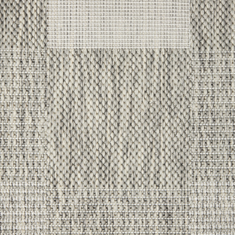 Tapis extérieur gris / crème NICOLE MILLER New York, Rectangle 5 pi 2 po x 7 pi 2 po