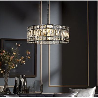 Lustre tambour en cristal 3 lumières Baconton