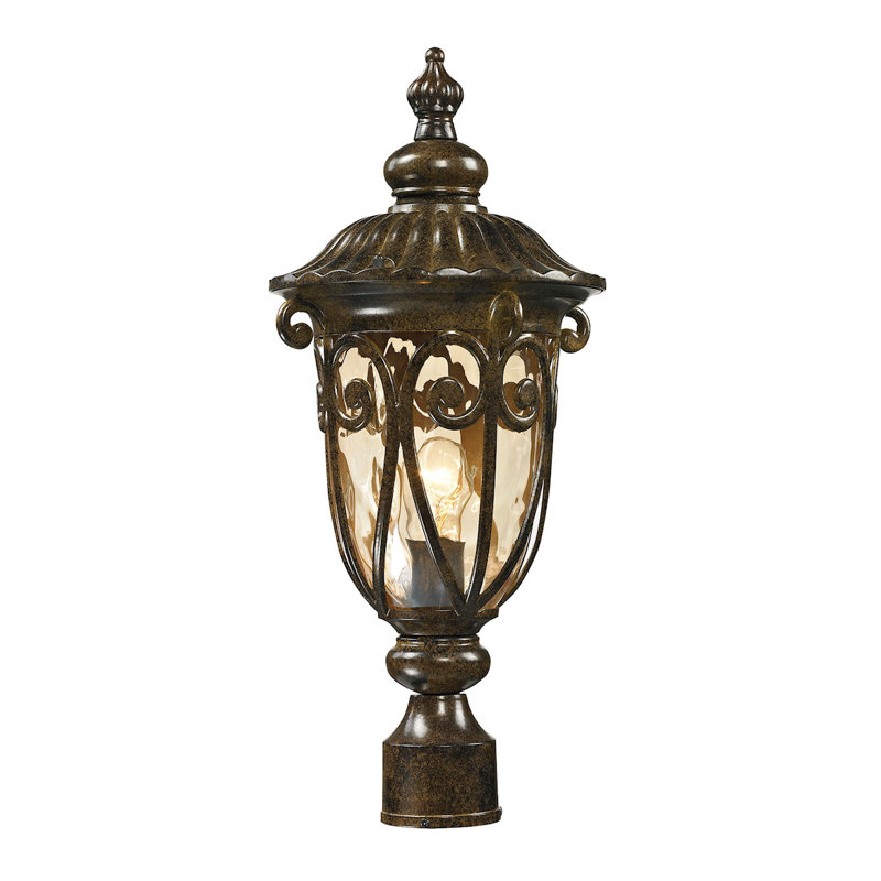 Lampadaire d'extérieur 1 lumière de 21 po de hauteur Logansport - bronze noisette