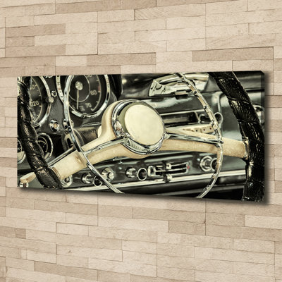 Cabriolet Steering Wheel - Wrapped Canvas Print