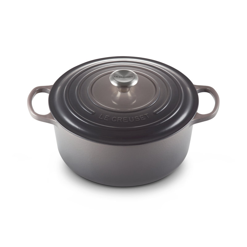 Le Creuset Cast Iron Round Casserole, Flint, 28cm / 6.7L