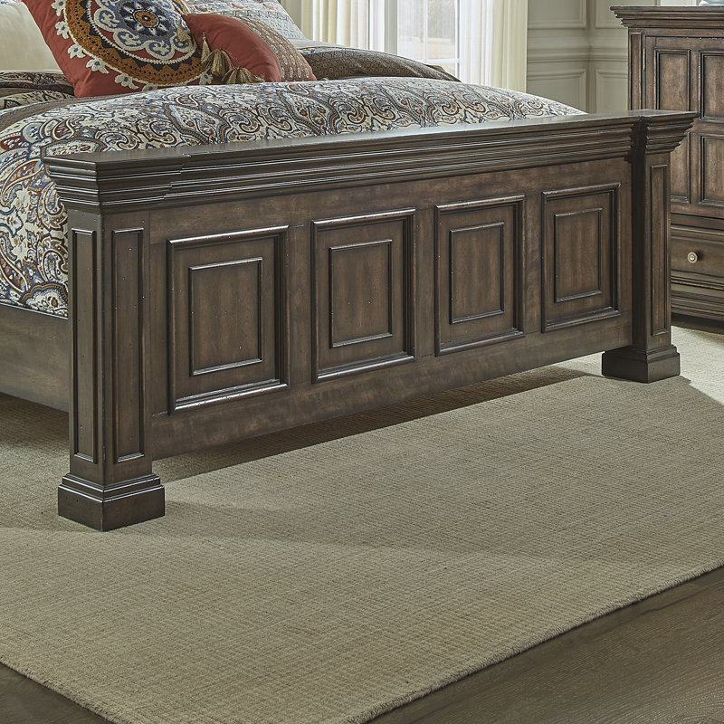 Temple Cloud Standard Panel Bed, King, Brown