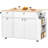 Rolling Kitchen Island With 3-stage Extendable Dining Table, Seats 6-8, Built-in Power Outlet, Storage Drawers & Cabinets, Mobile On Wheels, High-density Mdf, Easy Assembly-1865095752