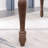 6 - Person Walnut Solid Wood Solid Wood Top Four Leg Dining Set-98760486