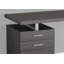 Bureau contemporain de 48 po avec tiroirs de rangement - Table d'écriture compacte pour ordinateur portable pour petits espaces, base en métal et plateau en stratifié durable-1432377916
